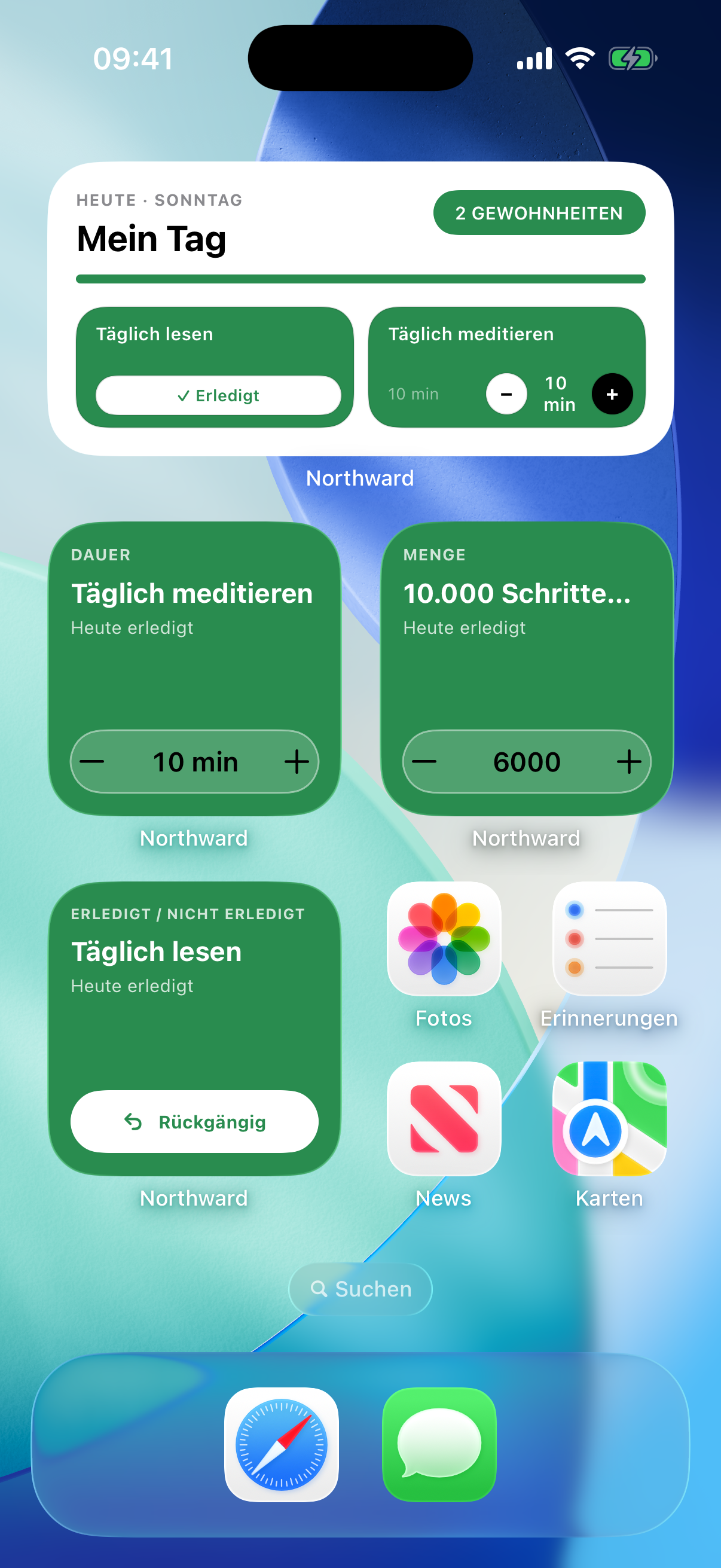 Northward Home Screen widgets